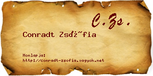 Conradt Zsófia névjegykártya